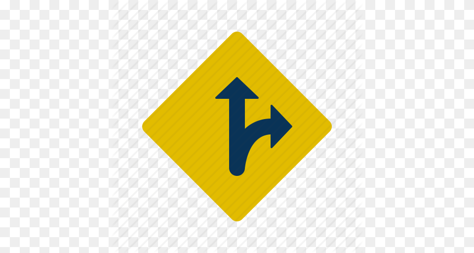 Right Road Sign Straight Turn Icon, Symbol, Road Sign, Blackboard Png