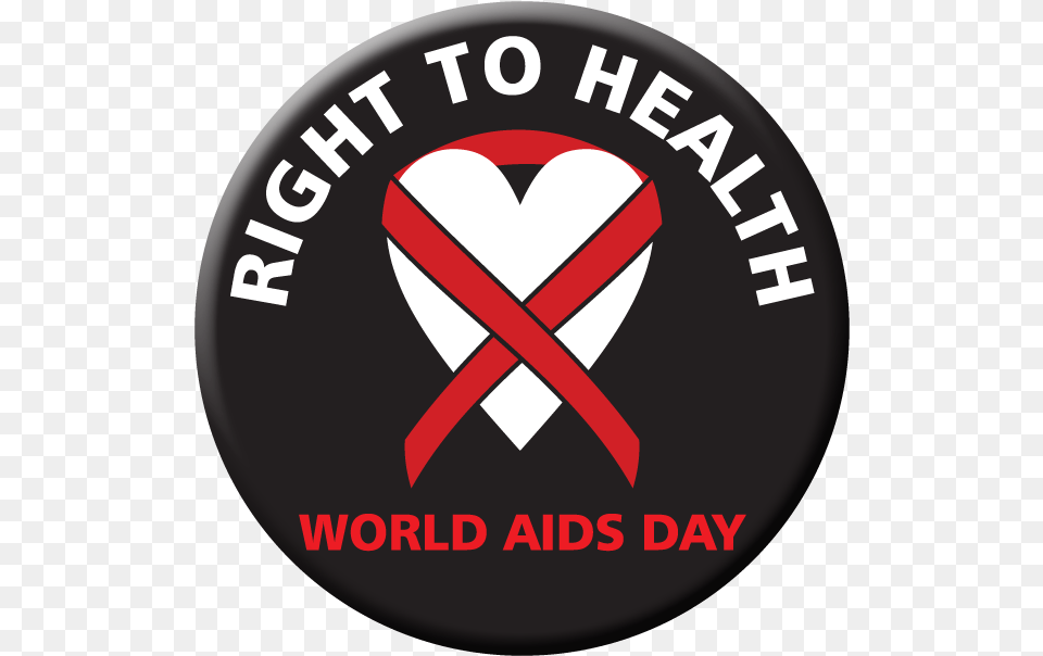 Right To Health World Aids Day Heart With Red Ribbon Ujima Radio, Logo, Badge, Symbol, Disk Free Transparent Png
