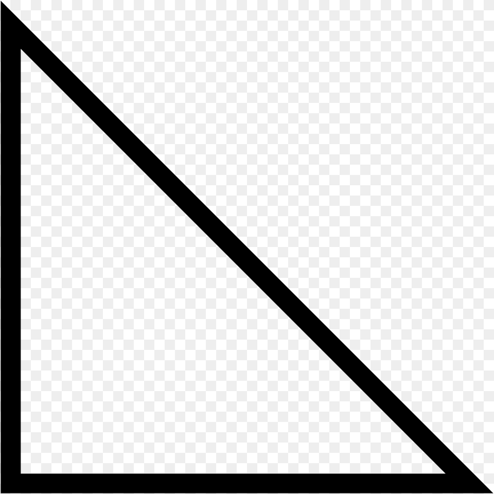 Right Triangle Right Angled Triangle Shape, Gray Free Png