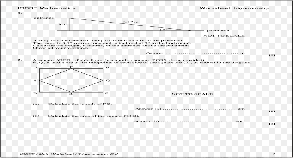 Right Triangle Trig Worksheet Diagram, Text Png Image
