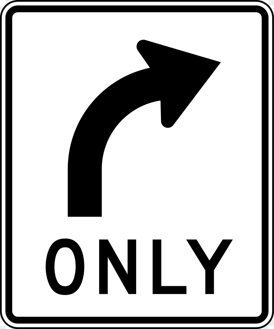 Right Turn Only Clipart, Sign, Symbol, Road Sign Free Png