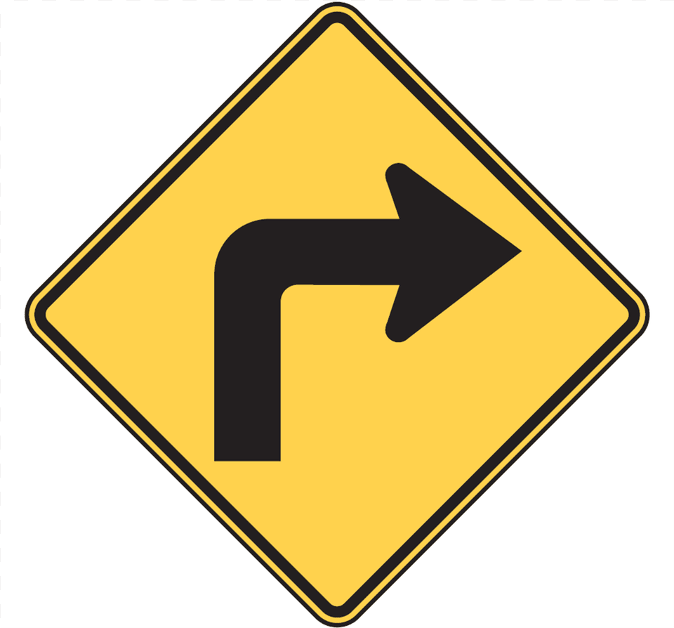 Right Turn Sign Is Used In Right And Left Turns Coming Sign, Symbol, Road Sign Png