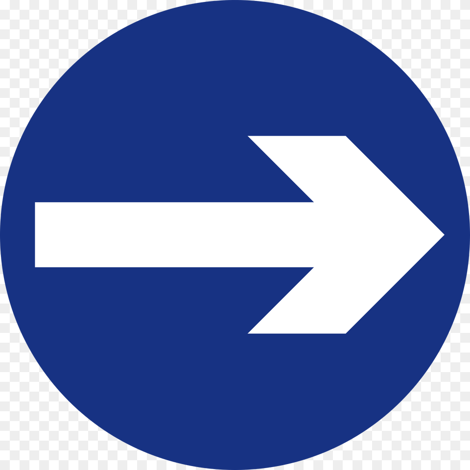 Right Turn Traffic Sign, Symbol, Road Sign, Disk Free Transparent Png