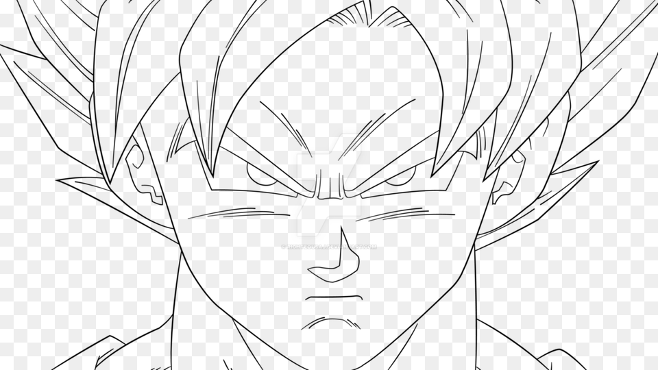 Righteousdesigns Goku Ssgss Easy Drawing, Logo, Text, Symbol Free Transparent Png