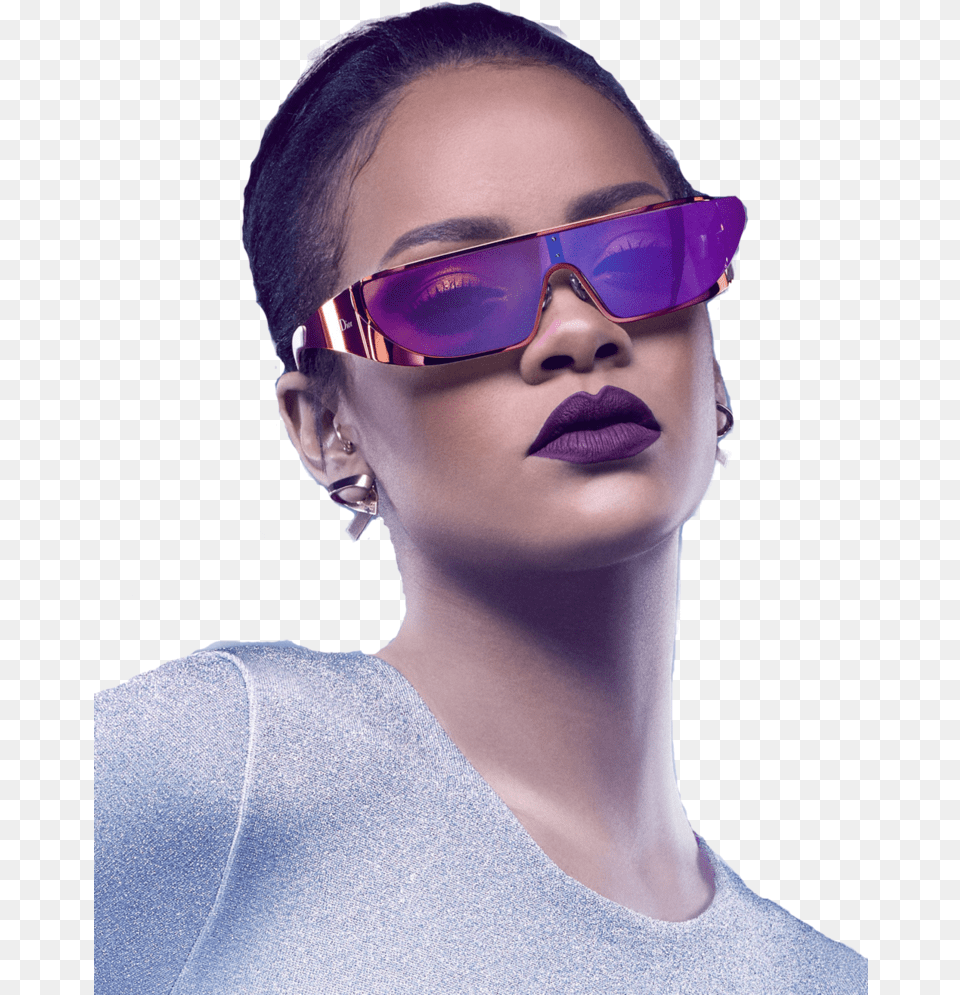 Rihanna 7 Image Rihanna Dior Sunglasses, Accessories, Glasses, Person, Woman Free Transparent Png