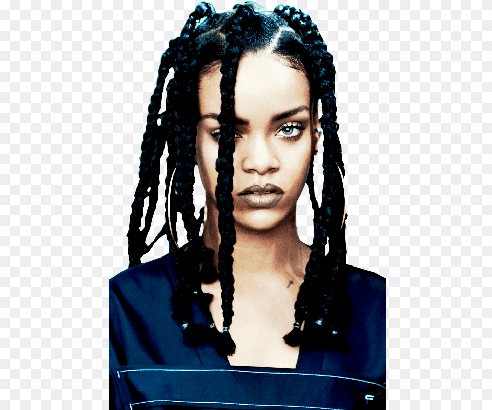 Rihanna Fond Good Celebrities France, Braid, Hair, Person, Face Free Png