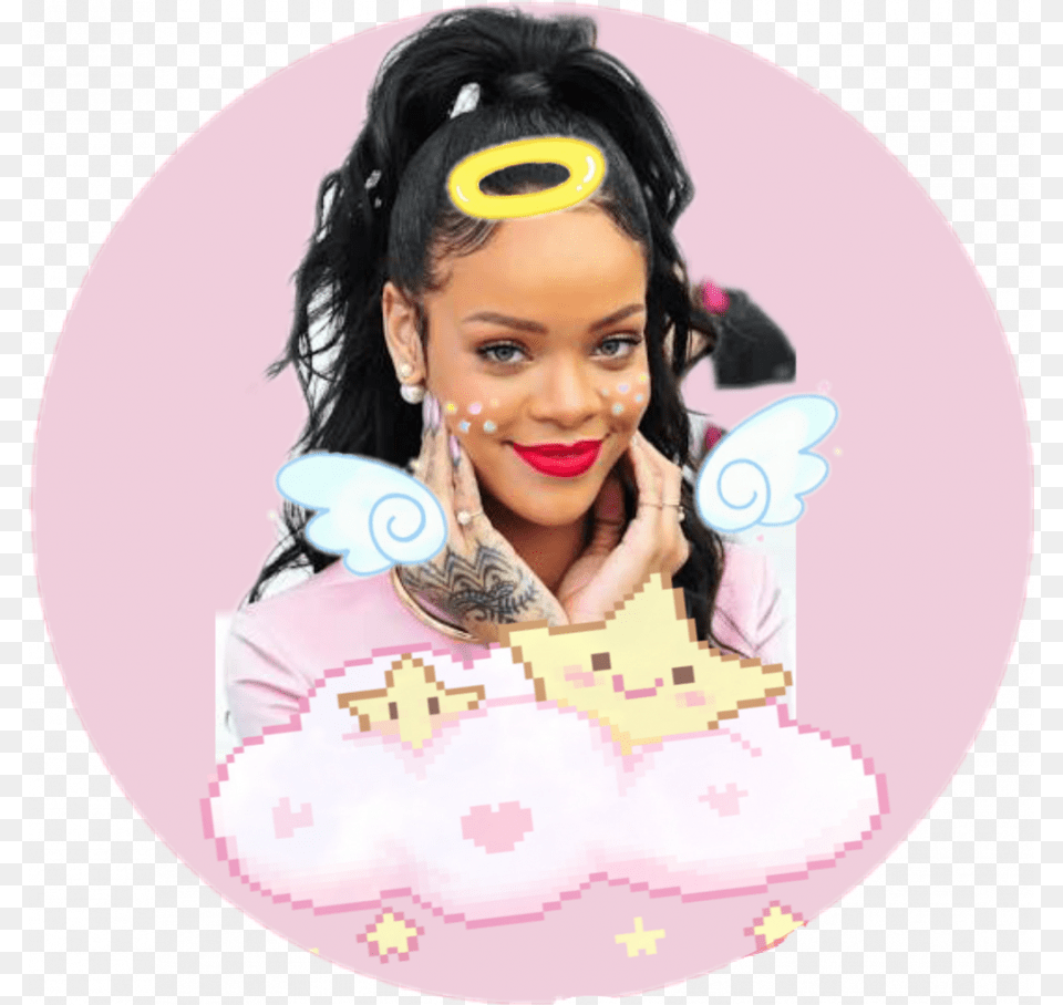 Rihanna Pink Dress Red Lipstick, Portrait, Photography, Face, Person Png Image