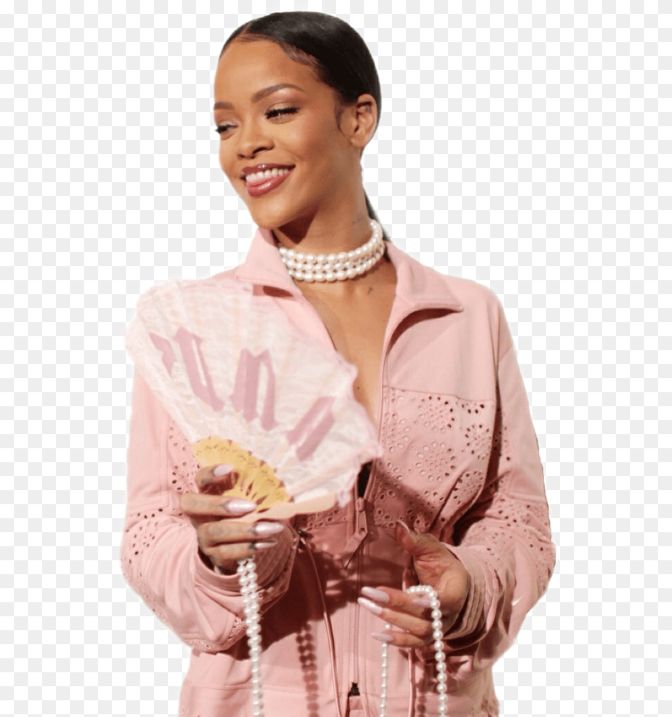 Rihanna Pink Riri Tumblr Iok Ayigomez Rihanna Collage Transparent Background, Woman, Adult, Person, Blouse Png Image