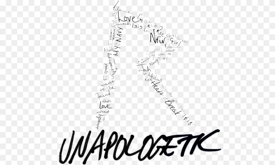 Rihanna Unapologetic Logo Rihanna39s R, Handwriting, Text Png Image