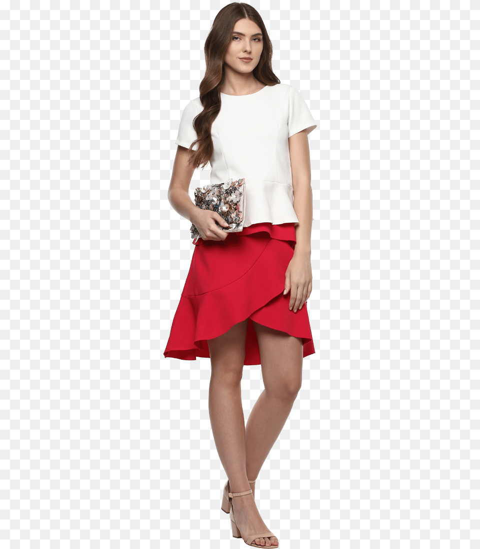 Rihanna White Bow Top Miniskirt, Skirt, Blouse, Clothing, Person Png