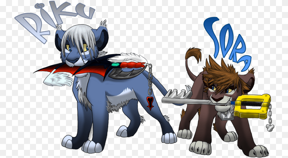 Riku And Sora By Nightrizer D33y7gw Kingdom Hearts Riku Lion, Book, Comics, Publication, Adult Free Transparent Png