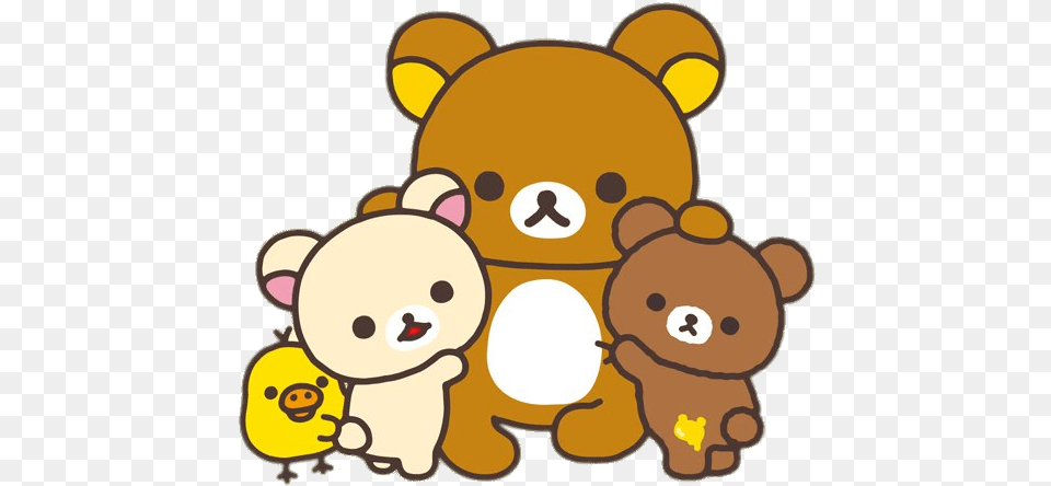 Rilakkuma And Friends Group Hug Rilakkuma And Friends, Plush, Toy, Animal, Bear Png Image