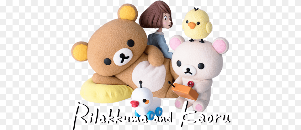 Rilakkuma And Kaoru Netflix Show Rilakkuma And Kaoru Plush, Toy, Teddy Bear, Person, Doll Free Png Download