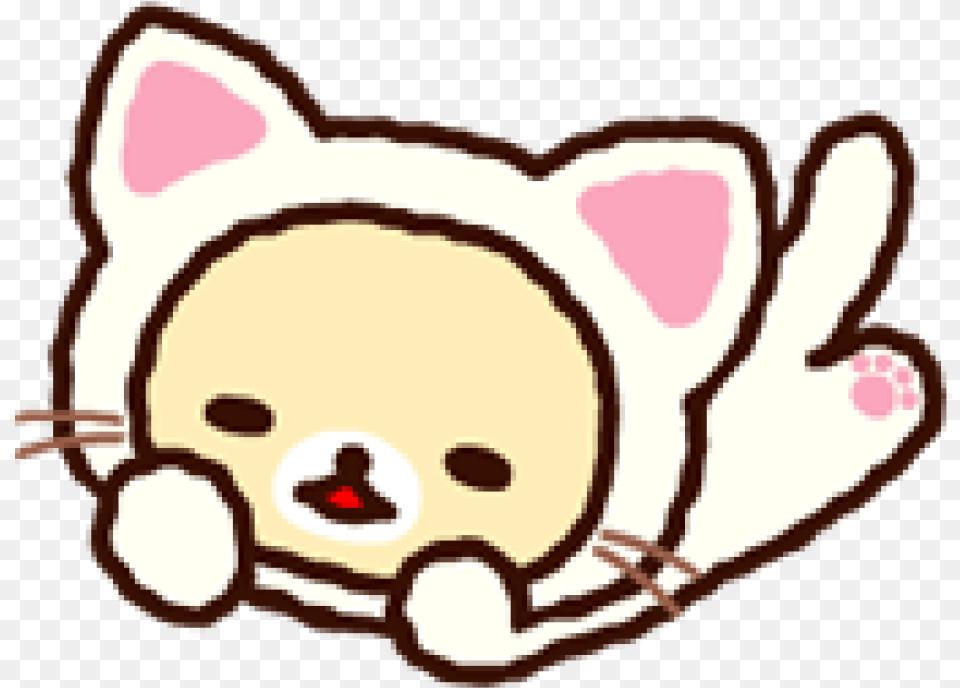 Rilakkuma Animated Stickers Rilakkuma Cat Cartoon Full Pink Rilakkuma, Baby, Person, Face, Head Free Transparent Png