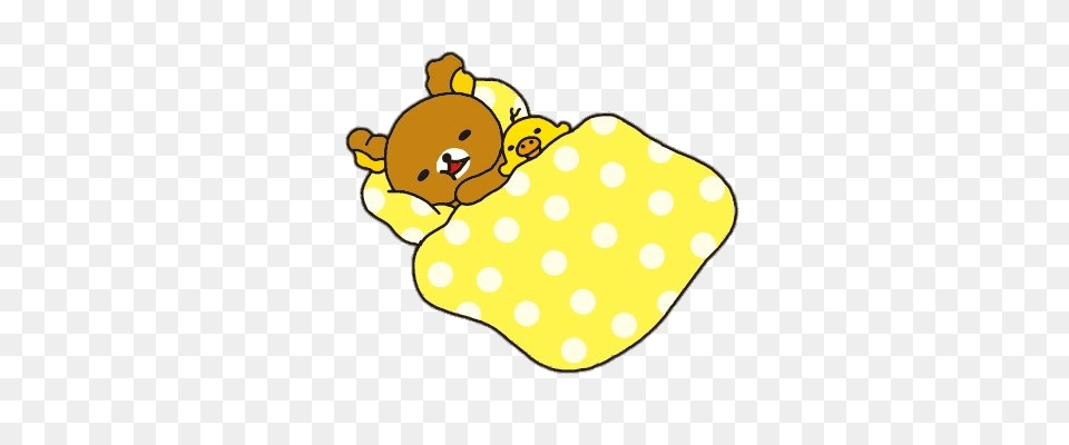 Rilakkuma Bear And Duck Friend In Sleeping Bag, Pattern, Blanket, Home Decor Free Png Download
