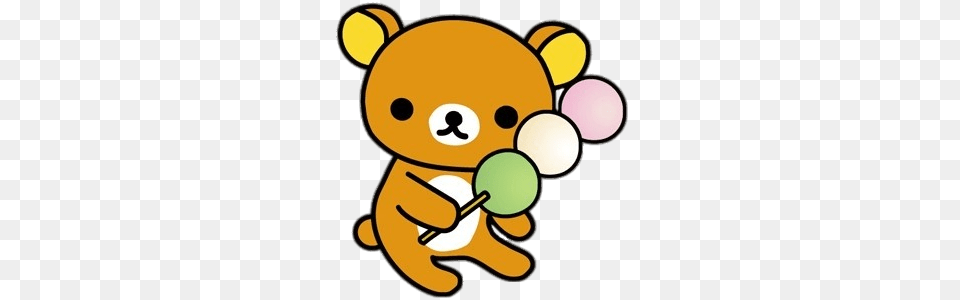 Rilakkuma Bear Holding Large Sweets Stick Free Transparent Png