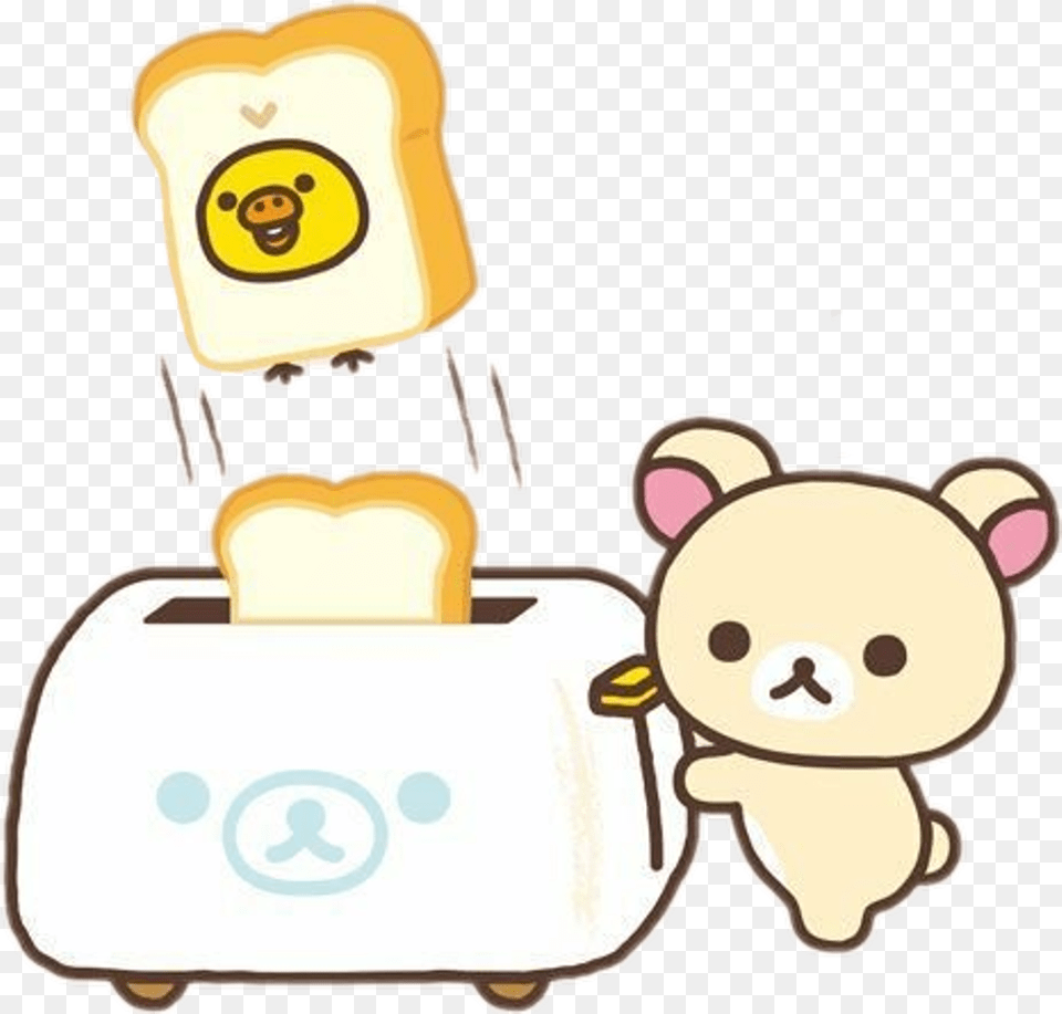 Rilakkuma Kori Tori Bake Bread Polar Bear Holding Paint Brush, Animal, Mammal, Wildlife, Appliance Free Png