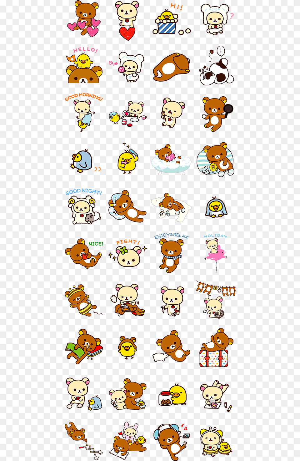 Rilakkuma Stickers, Person Free Png Download