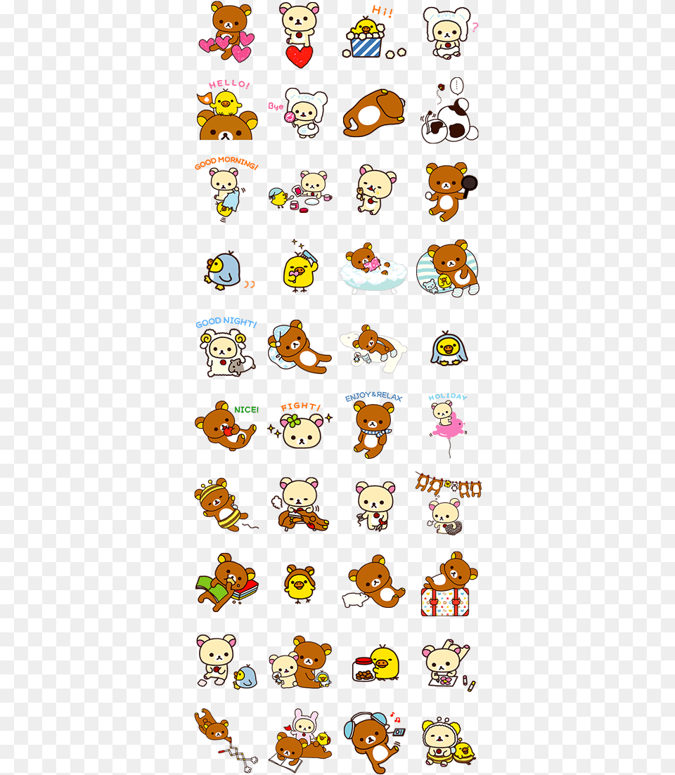 Rilakkuma Stickers, Person Free Png Download