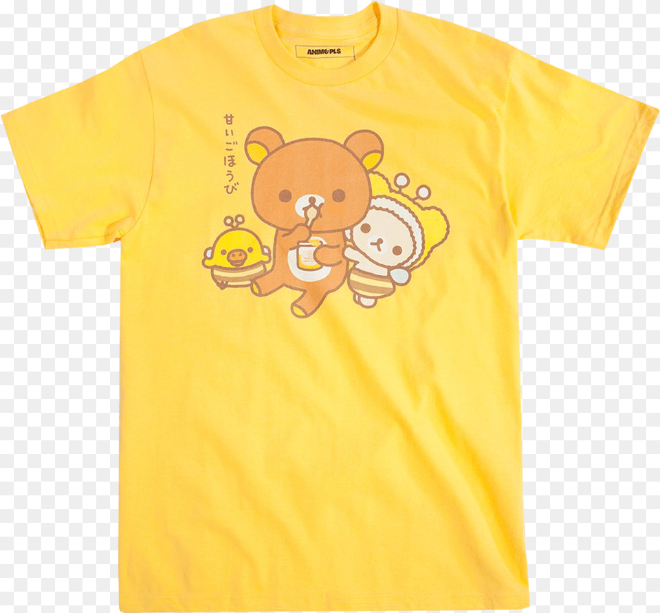 Rilakkuma Yellow Tee Transparent, Clothing, T-shirt, Animal, Bear Png