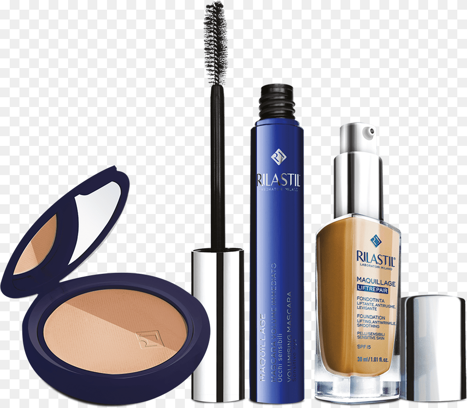 Rilastil Foundation, Cosmetics, Bottle, Perfume, Lipstick Png