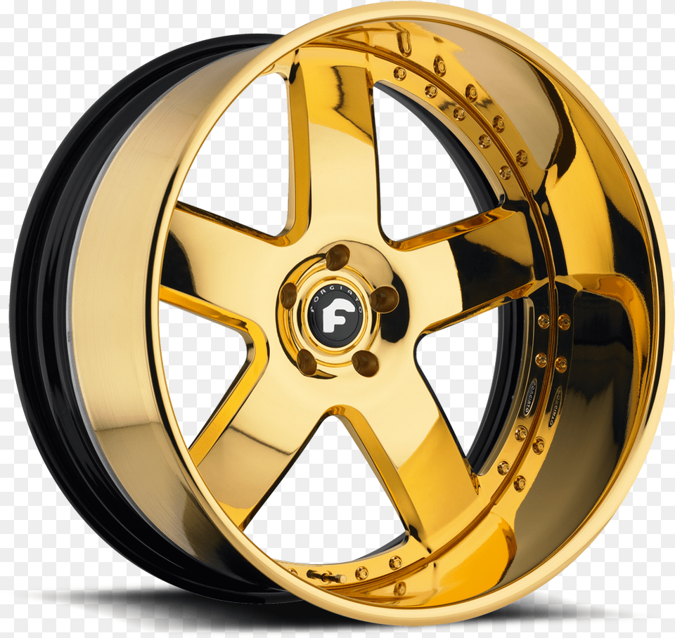 Rim Image Gold Forgiato Rims, Alloy Wheel, Car, Car Wheel, Machine Free Png Download