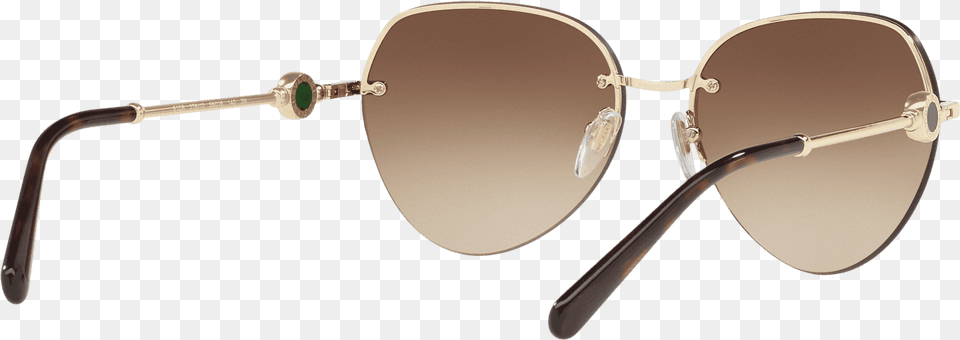 Rimless Pilot Sunglasses In Pale Gold Brown Gradient Shadow, Accessories, Glasses Free Png