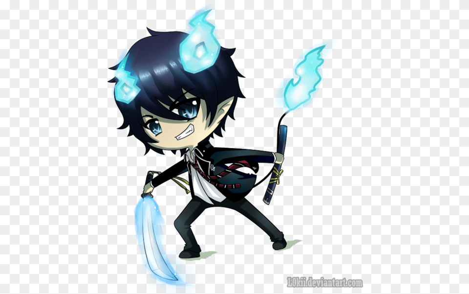 Rin Chibi Blue Exorcist, Book, Comics, Publication, Person Png