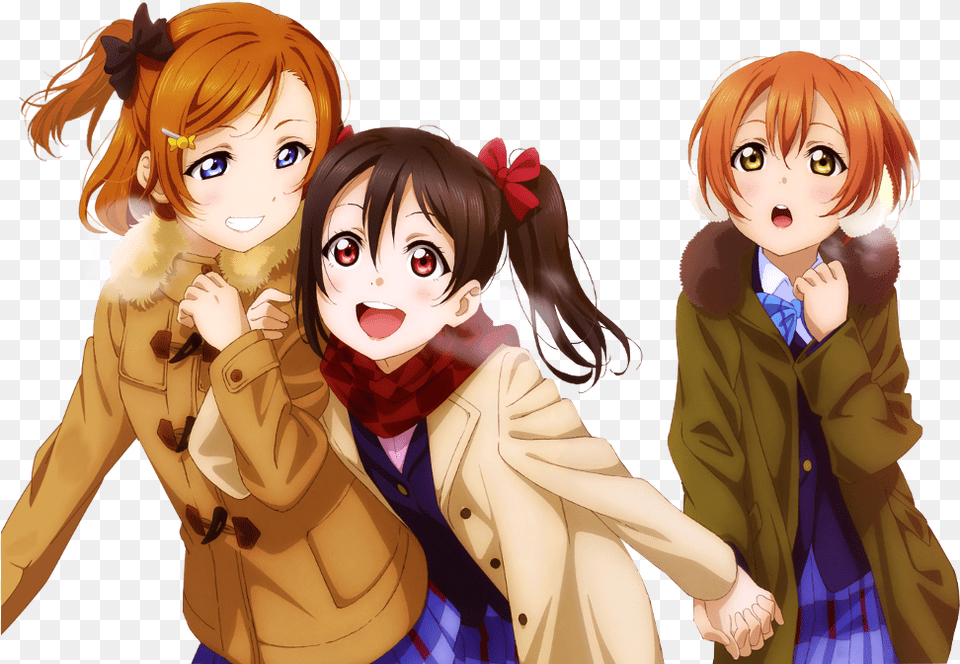 Rin Honoka And Nico, Publication, Book, Comics, Anime Png Image