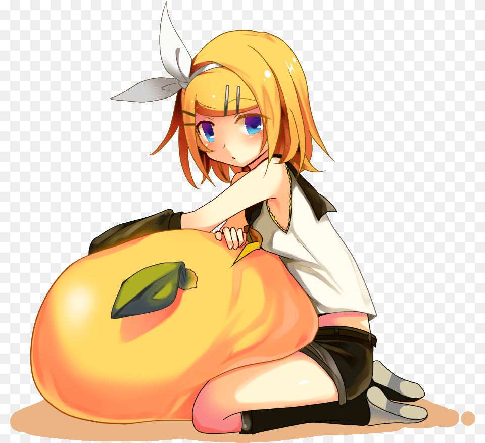 Rin Kagamine With Orange, Publication, Book, Comics, Adult Png Image