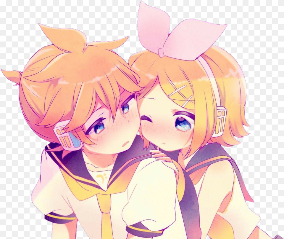 Rin Len Kagamine Rinylen Rinkagamine Lenkagamine Len X Rin Fan Art, Anime, Baby, Person, Face Png Image