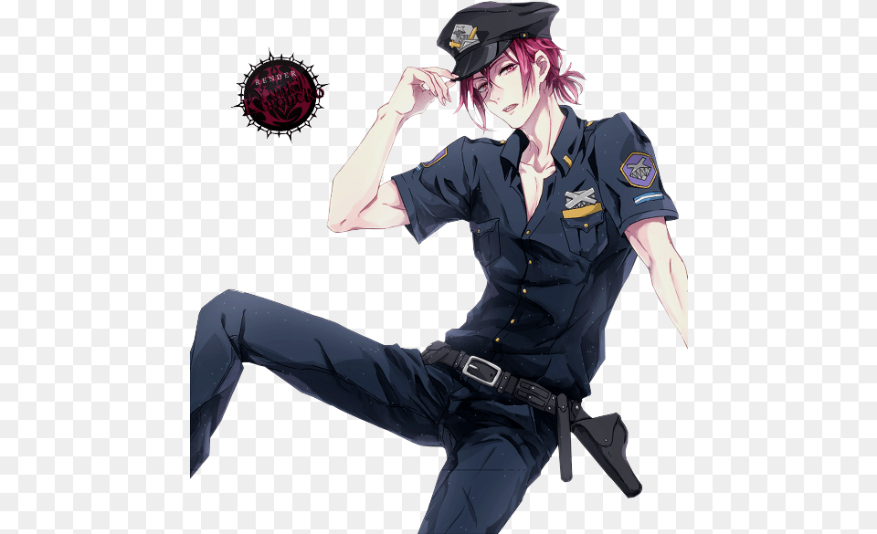 Rin Matsuoka Image Nightcore Policeman, Book, Publication, Comics, Adult Free Transparent Png