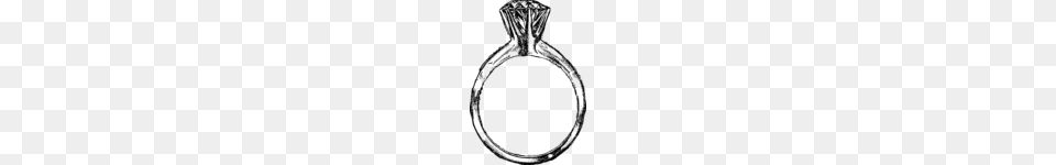 Ring Clip Art Diamond, Gray Free Png