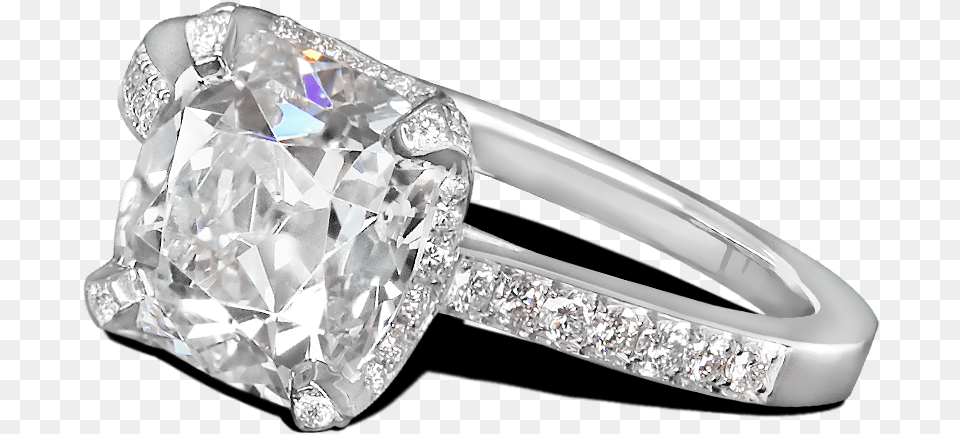 Ring Rosebud Solitaire Pave Diamods Platinum Steven Pre Engagement Ring, Accessories, Diamond, Gemstone, Jewelry Png Image
