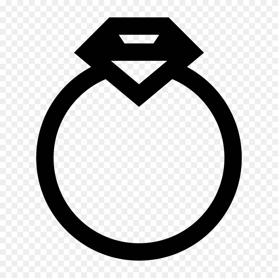 Ring Side View Icon, Gray Free Png
