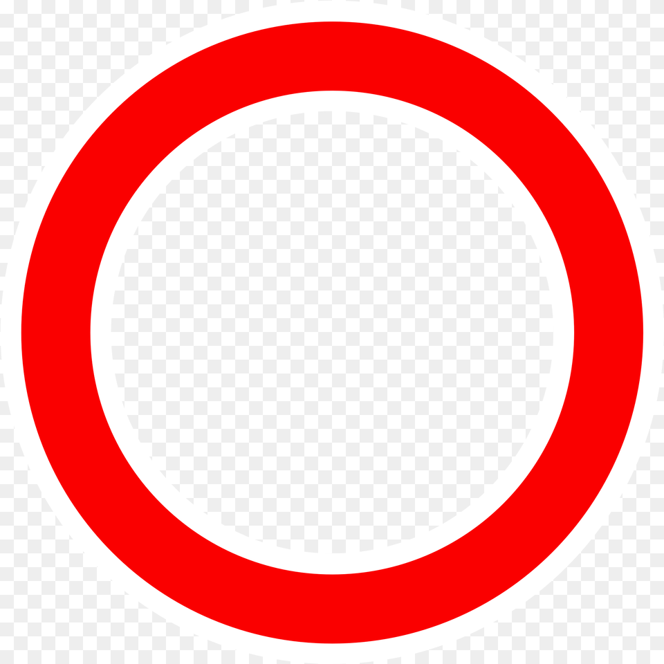 Ring Svg Outline Clipart Circle Red, Sign, Symbol, Road Sign, Disk Free Png