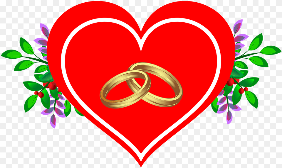 Ring Transparent Background Love Heart Design For Wedding Png