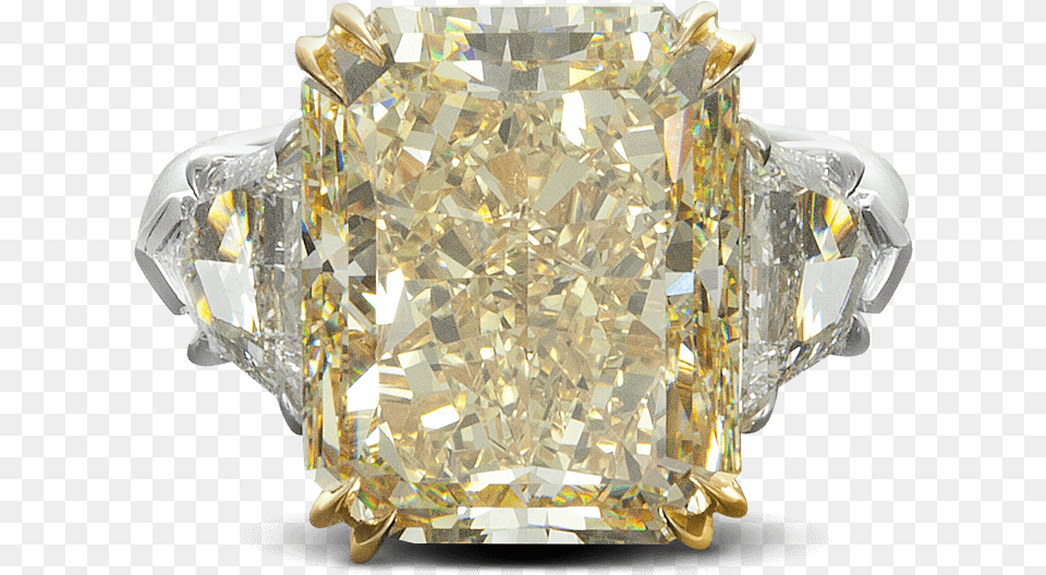 Ring Trio Yellow Diamond Three Stone Platinum Gold Engagement Ring, Accessories, Crystal, Gemstone, Jewelry Free Transparent Png
