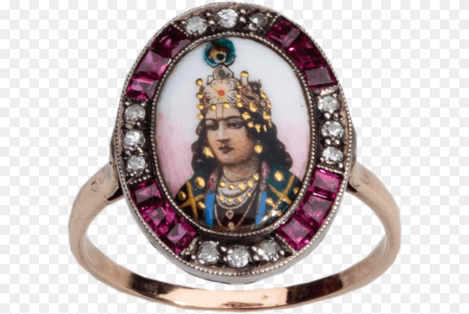 Ring With The God Krishna Ring, Accessories, Jewelry, Wedding, Person Free Transparent Png