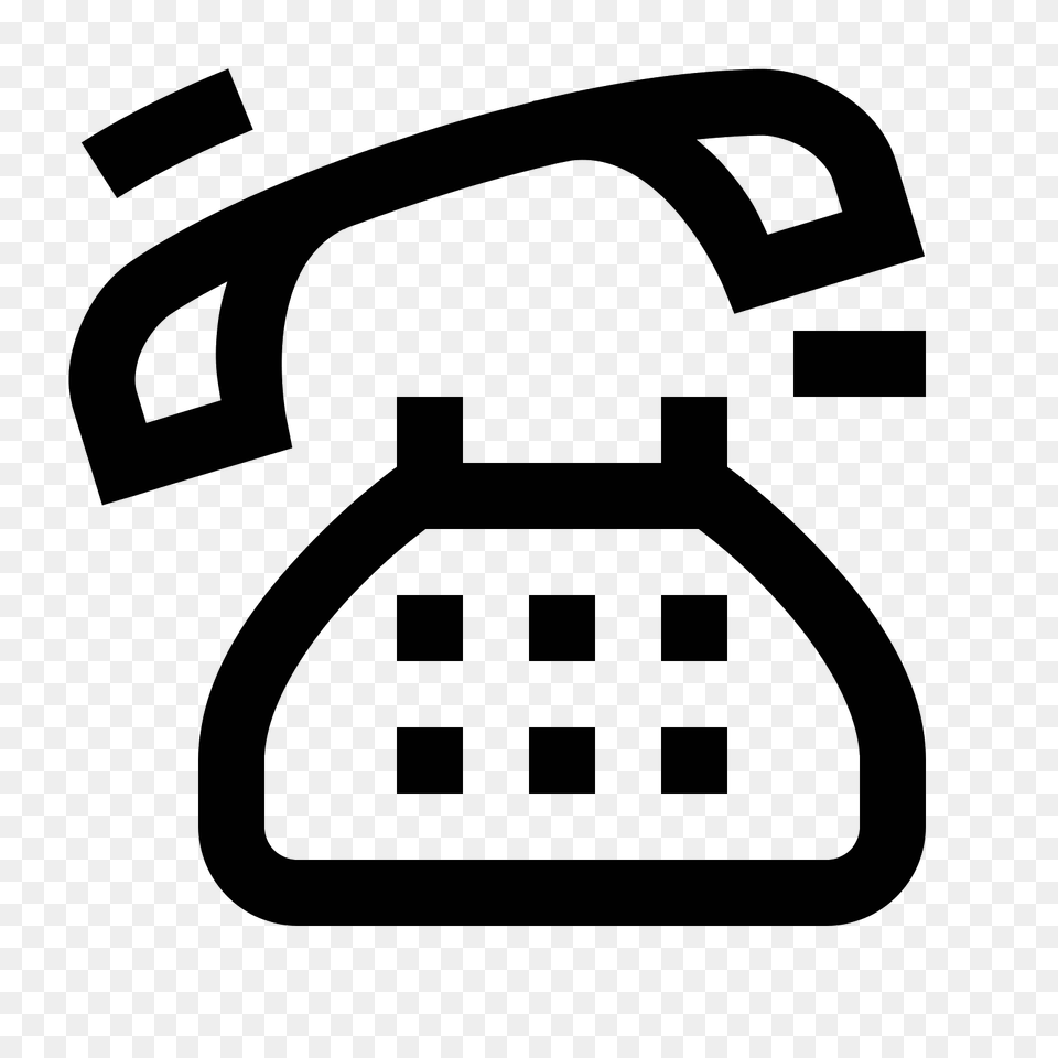 Ringing Phone Icon, Gray Free Png