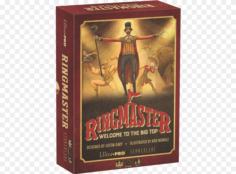 Ringmaster Welcome To The Big Top Board Game, Person, Book, Publication, Animal Png