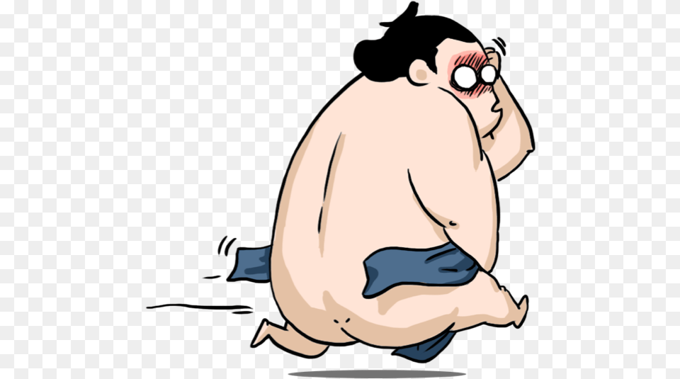 Ringo The Sumo Wrestler Stickers Messages Sticker 2 Cartoon, Adult, Male, Man, Person Free Transparent Png
