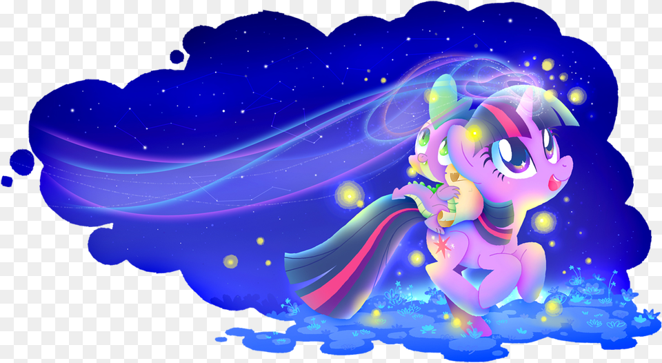 Rintau Constellation Magic Magic Trail Riding Twilight And Spike Art, Graphics, Pattern, Baby, Person Free Png Download