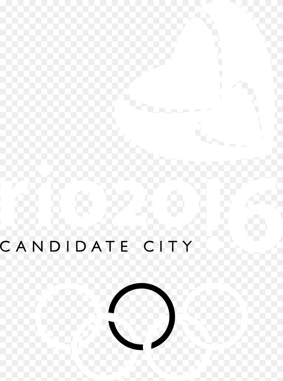Rio 2016 Candidate City Logo Black And White Circle, Clothing, Hat, Stencil, Hardhat Free Transparent Png