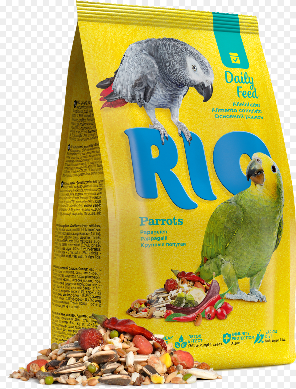 Rio Daily Feed For Parrots Rio Bird Food, Animal, Parrot, Beak, African Grey Parrot Free Transparent Png