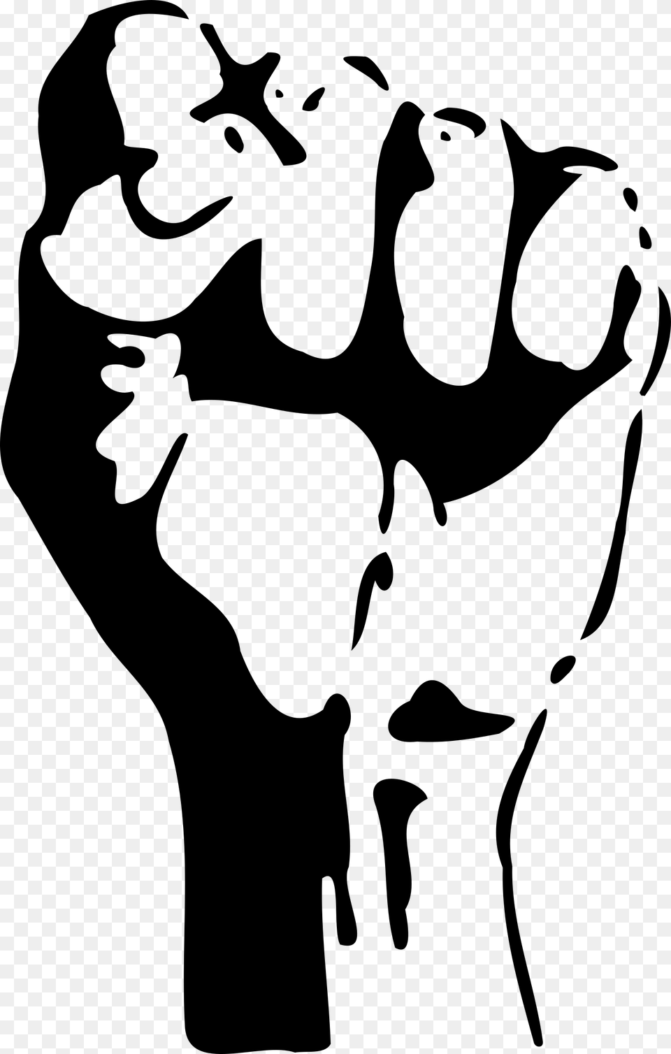 Riosrap Clipart Raised Fist, Gray Png