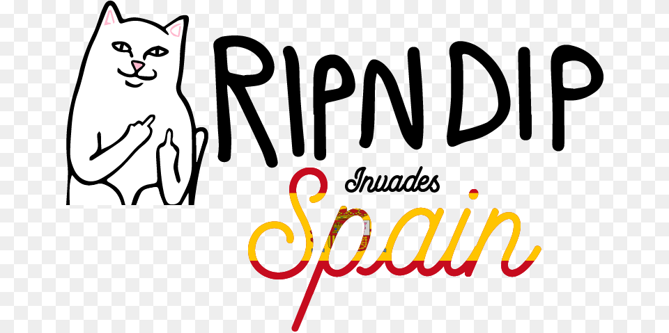 Rip And Dip Logo Domestic Short Haired Cat, Animal, Mammal, Pet, Text Png Image