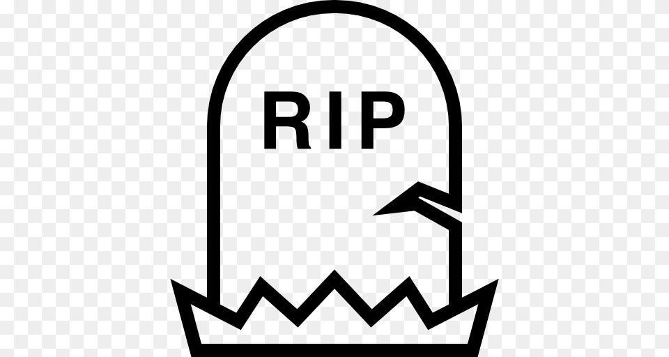 Rip Cementery Tomb Tombstone Scary Outlined Outline, Gray Free Png Download