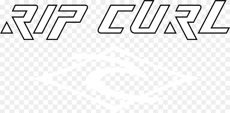 Rip Curl Logo Black And White Rip Curl, Stencil, Text, Symbol Free Transparent Png
