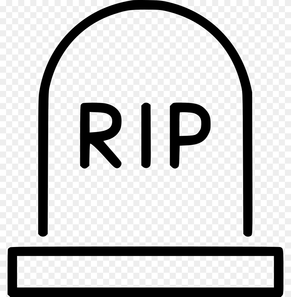 Rip Gravestone Tombstone Rest Icon Download, Stencil, Tomb Free Png